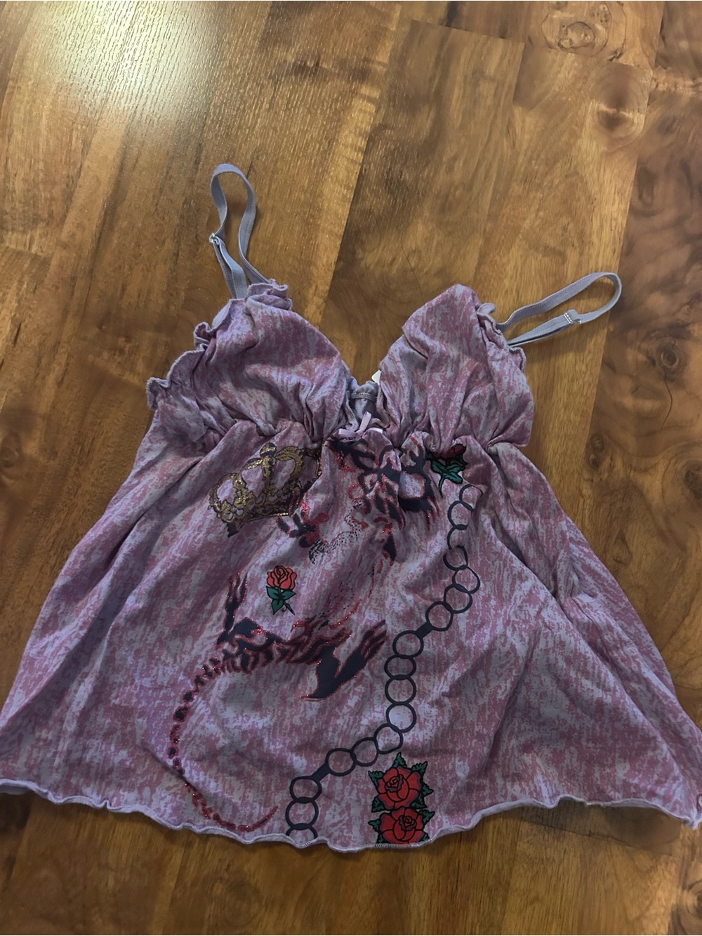 Pink Floral Embroidered Camisole Top